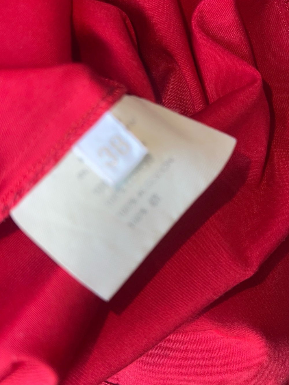 Miu Miu Vibrant Red Button-Down Long Sleeve Shirt - Picture 7 of 9